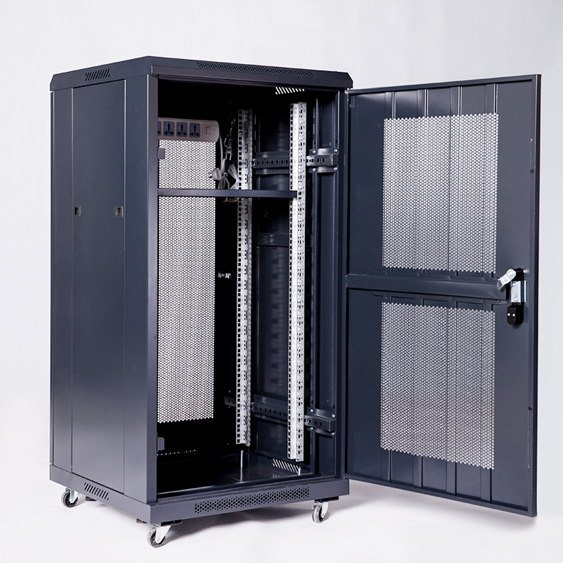 网络服务机柜威龙款玻璃门网门1米1.2米落地式监控服务器交换机柜