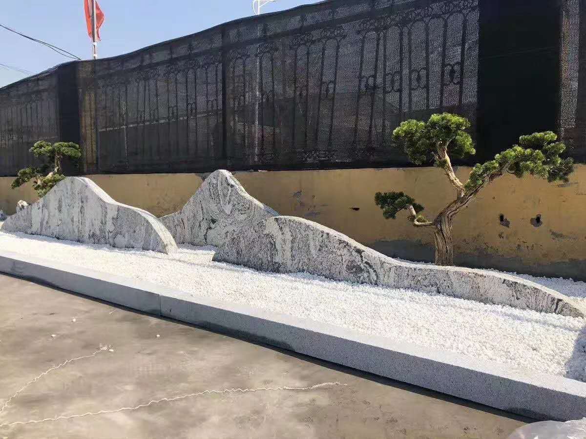 庭院枯山水造景雪浪石切片组合室内外园林假山摆件小泰山石微景观