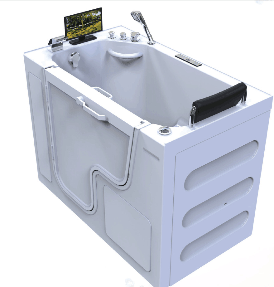 老年人浴缸侧开门无障碍安全步入式恒温坐泡式入门型浴缸