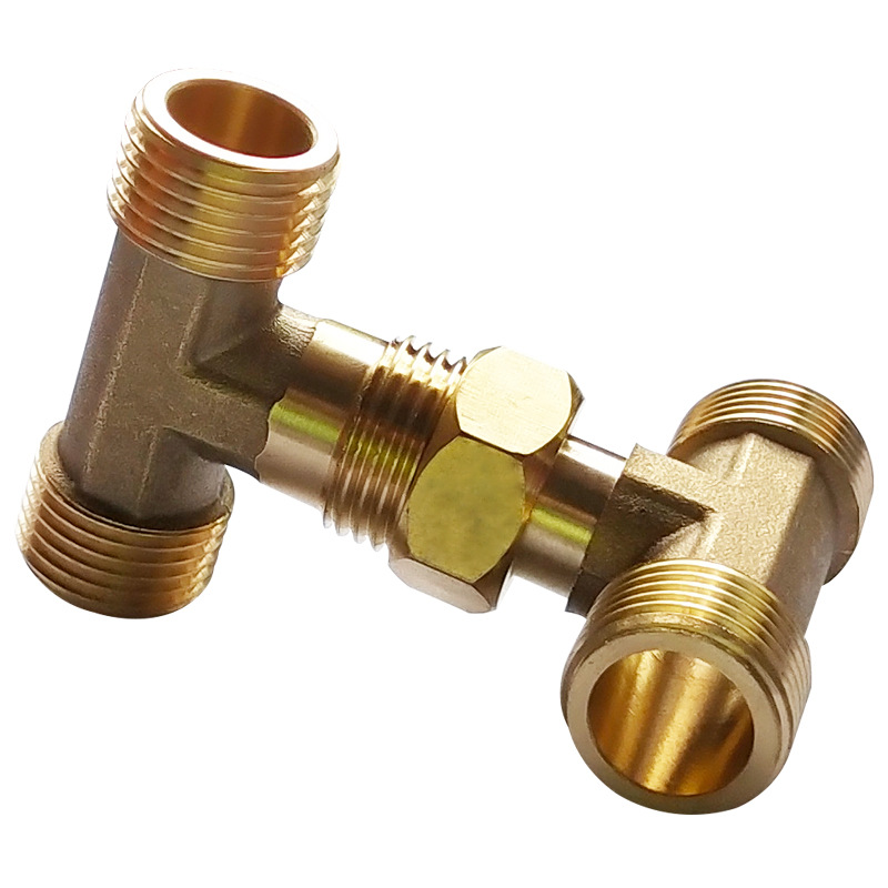 零冷水h型单向阀 4分铜接头内外丝弯头直接三通对丝管件6分转配件