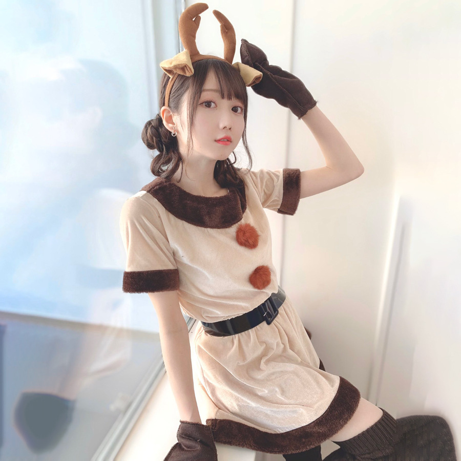2020圣诞节服装 成人性感小麋鹿 角色扮演服 派对装 ds演出服女