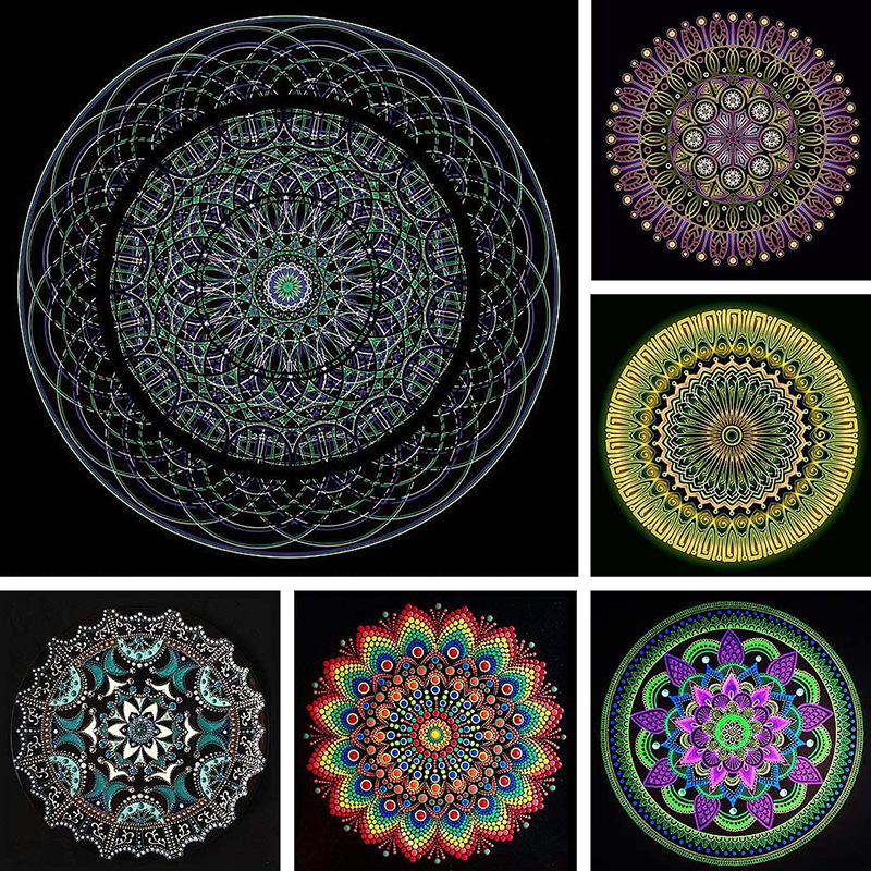 厂家直供加厚手工素描彩铅手绘圆形黑卡纸 美术画板硬卡纸8片装