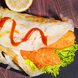 思味源厂家直销半成品食品冷冻早餐简装手抓饼120g/片原味100片