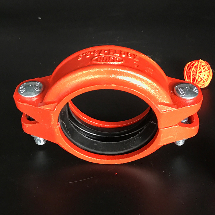 消防沟槽卡箍管件 沟槽钢卡dn100 沟槽式连接卡箍 产地货源消防用