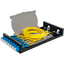菲尼特 8口SC单模满配桌面式光纤终端盒SC8芯多模光缆尾纤熔接盒