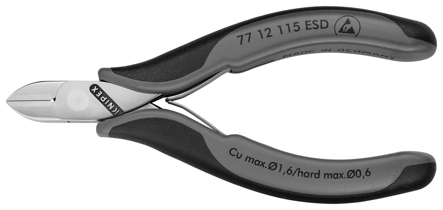 德国 凯尼派克knipex 剪切钳 防静电电子斜口钳 77 12 115 esd