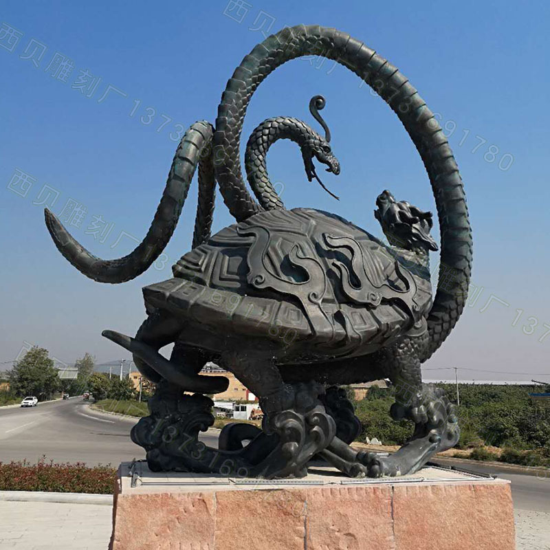 铸铜玄武龟雕塑 大型 古典园林动物景观装饰品 铜乌龟神兽摆件35