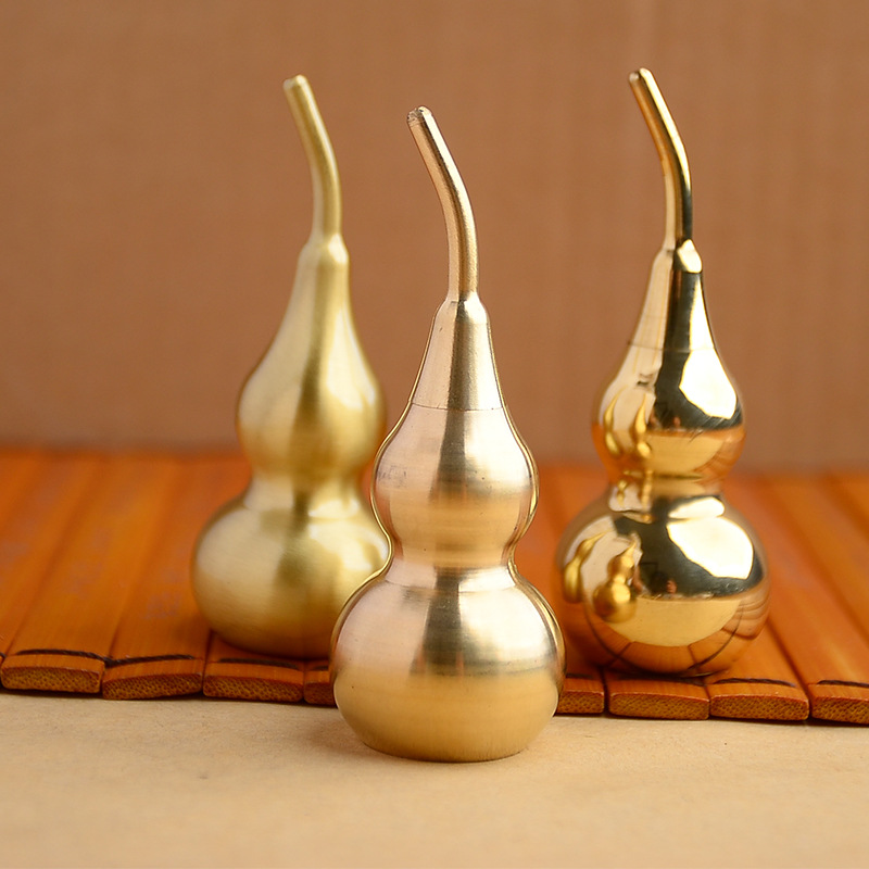 厂家直销大号空心铜葫芦汽车挂件平安福禄批发黄铜葫芦钥匙扣挂件