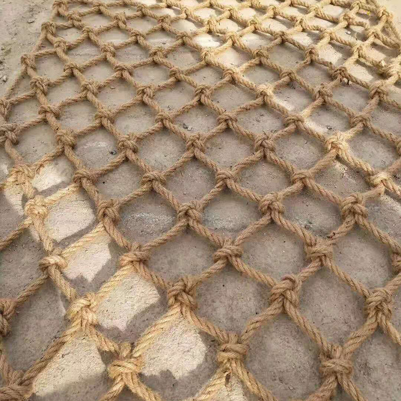 顶棚麻绳挂网户外攀爬网安全防护网绳 吊顶网格 挂衣网隔断防护网