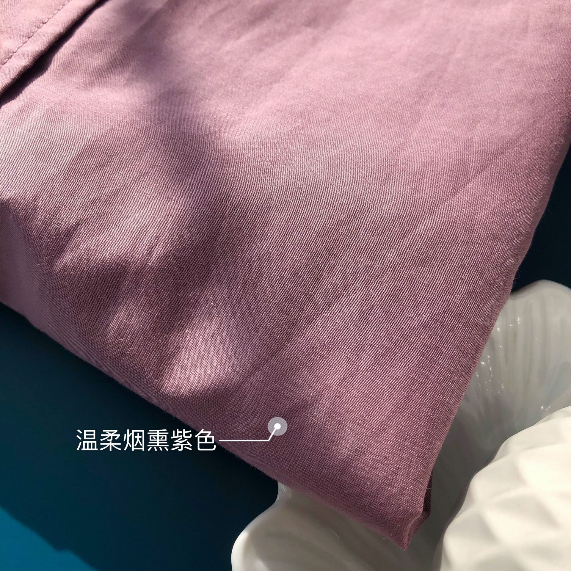 烟熏紫丝棉衬衫 微微光泽真丝棉混纺 超美的色系 时尚尖领衬衫