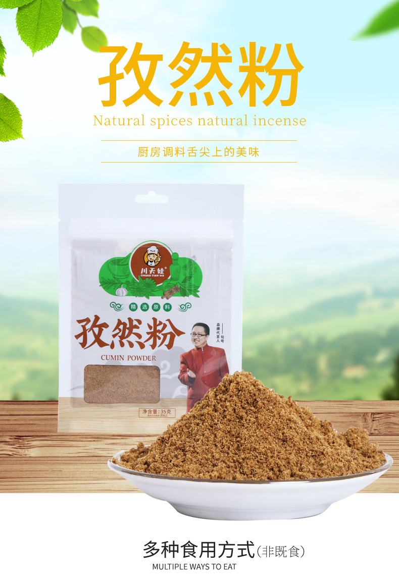 烧烤料 袋装孜然粉 家庭小包装孜然粉 调味粉料 户外烧烤料