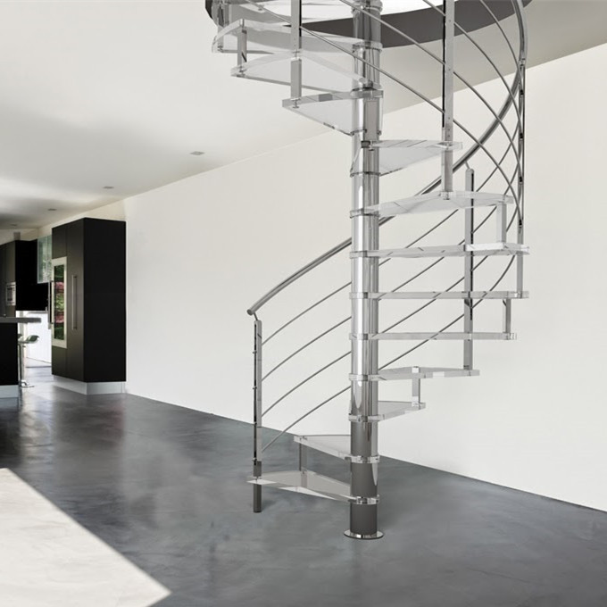 楼梯定制 欧式风格铝合金旋转楼梯 别墅新款复式旋转楼梯