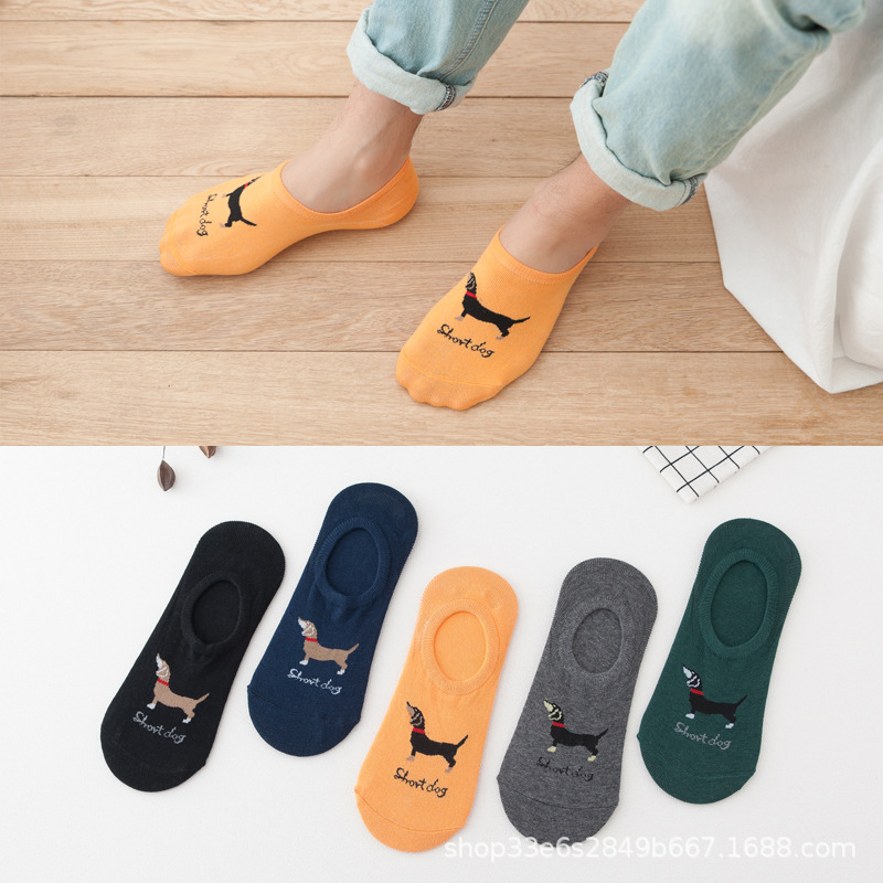 Spring and Summer Socks Male Socks Korean Style Low-Top Ankle Socks Silicone Low Top Invisible Socks Sports Men Cotton Socks Wholesale