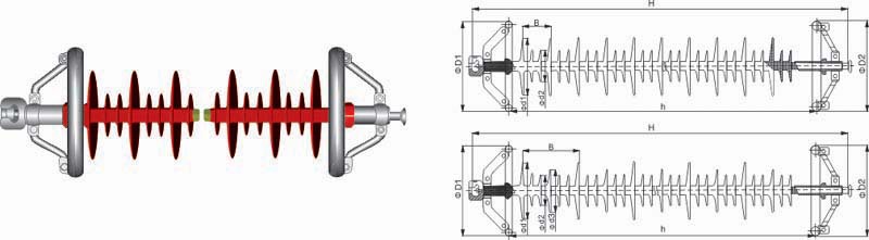 500kv 棒形悬式复合绝缘子 绝缘子 硅橡胶绝缘子