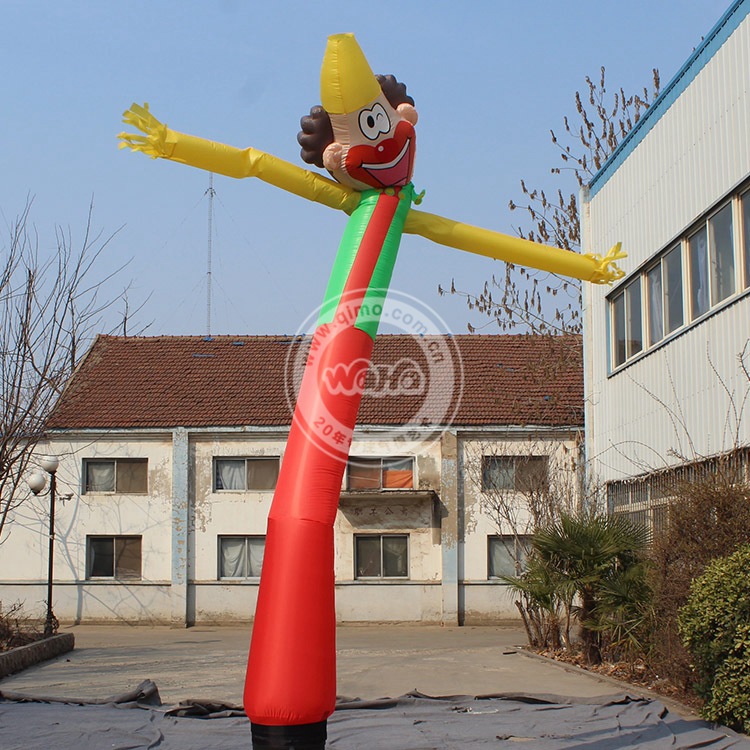 大明景区吸引人气单腿舞星跳舞人气模充气小丑卡通空中舞者摇摆人