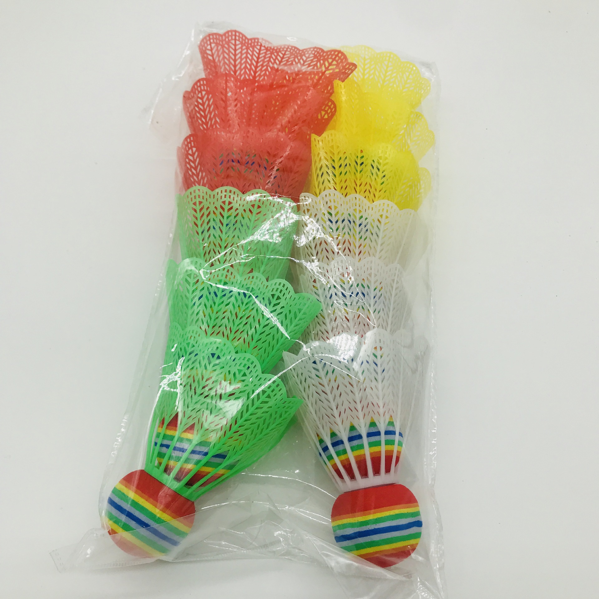 厂家直销彩色塑料羽毛球 泡沫大球头12只装 儿童学生训练玩具