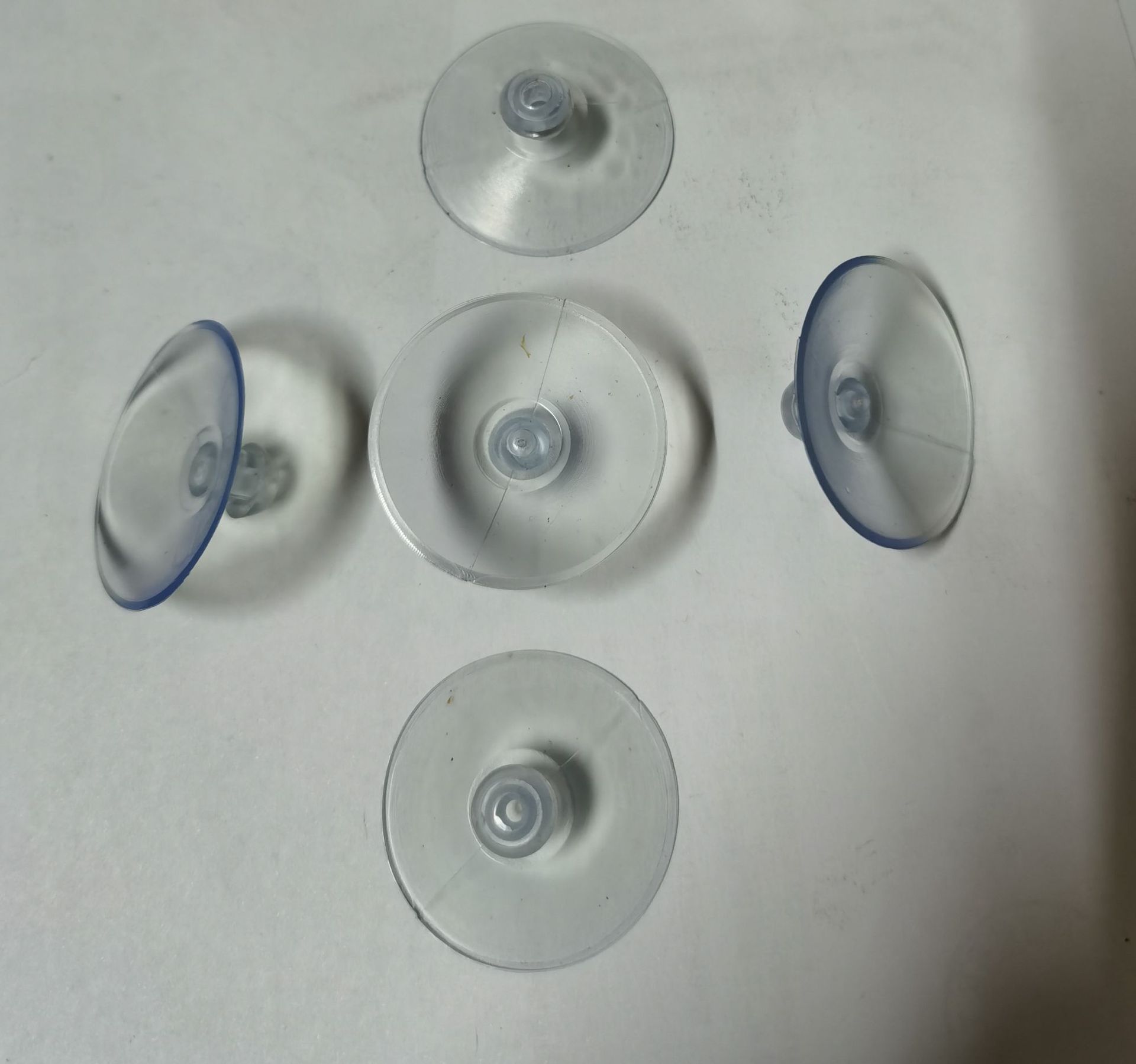 40mm加长柄蘑菇头吸盘蓝光透明塑料pvc玻璃吸盘 强力真空卡头吸盘