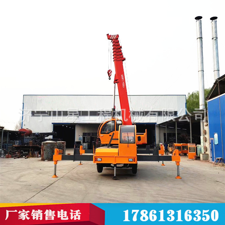 广告公司安装广告牌吊车 6吨 8吨小型自制吊 液压伸缩安全支腿