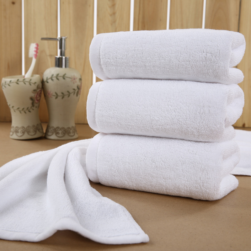 32 Shares 120G plus-Sized Thick White Towel Pure Cotton High-End Hotel Hotel Beauty Salon Special Embroidered Logo