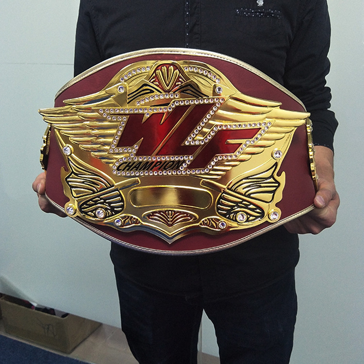 散打泰拳腰带武林风拳王金腰带定 制金属腰带wbc wbf金腰带定 制