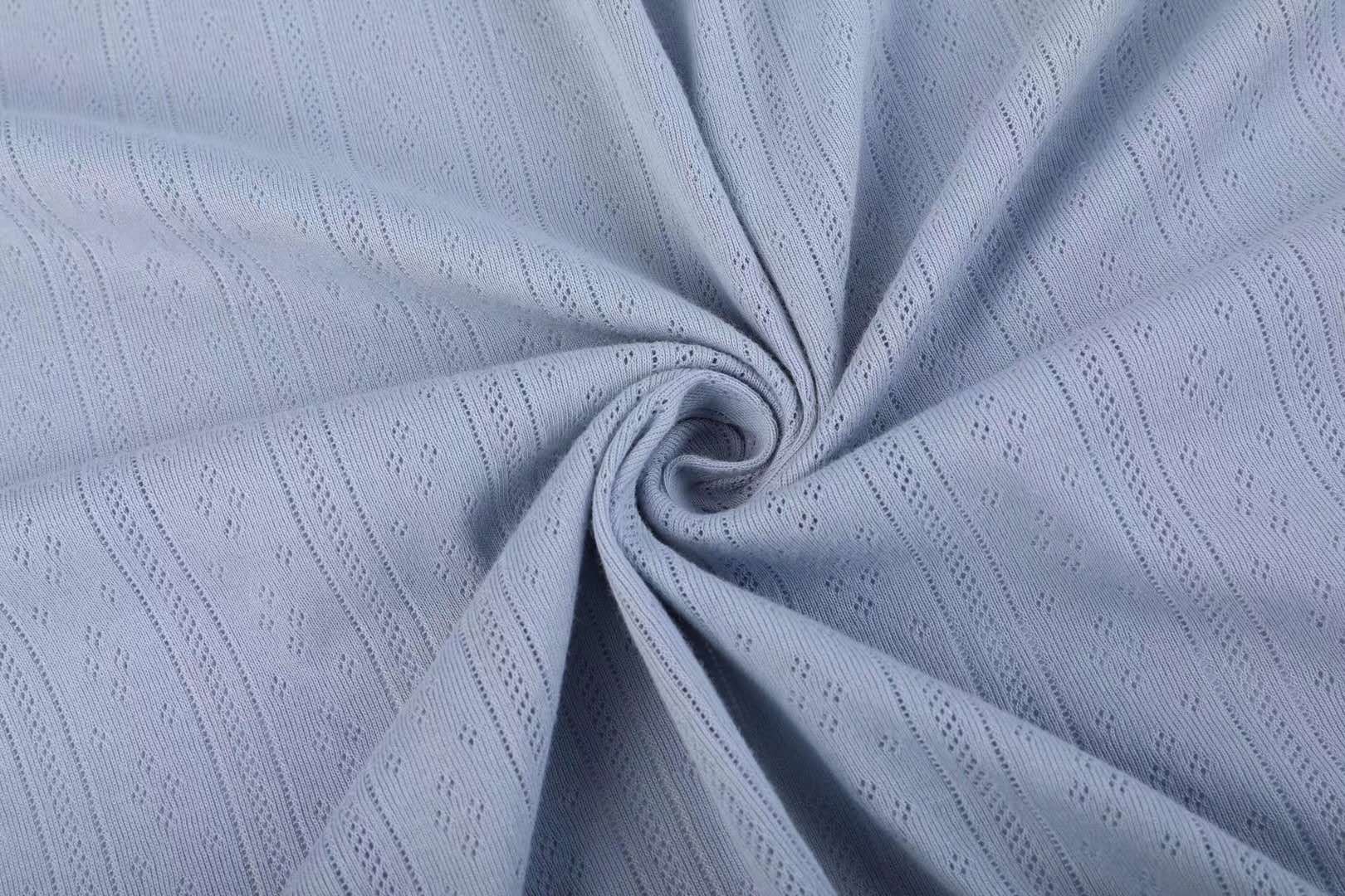 移圈四点菱形提花罗纹 婴幼儿童针织面料a类产品舒适透气抗皱耐晒