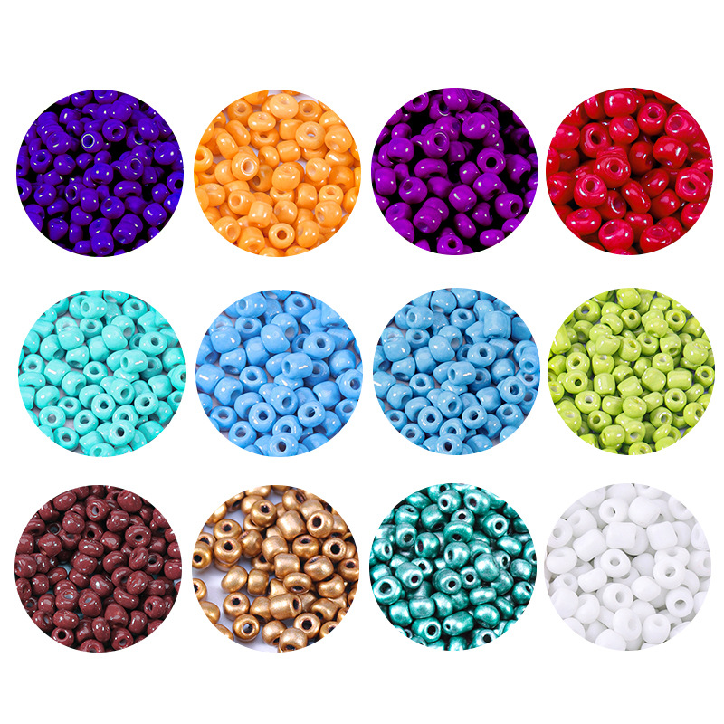 1000 Pcs/Bag Glass Beads Diy Handmade Beaded Clothing Bracelet Necklace Accessories 2.5-4mm