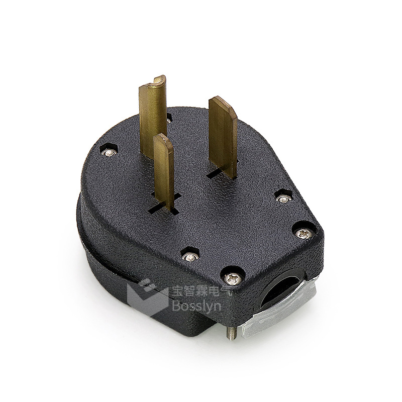 现货nema 6-50p大功率美规插头50a日本加拿大美标工业组装插头ul