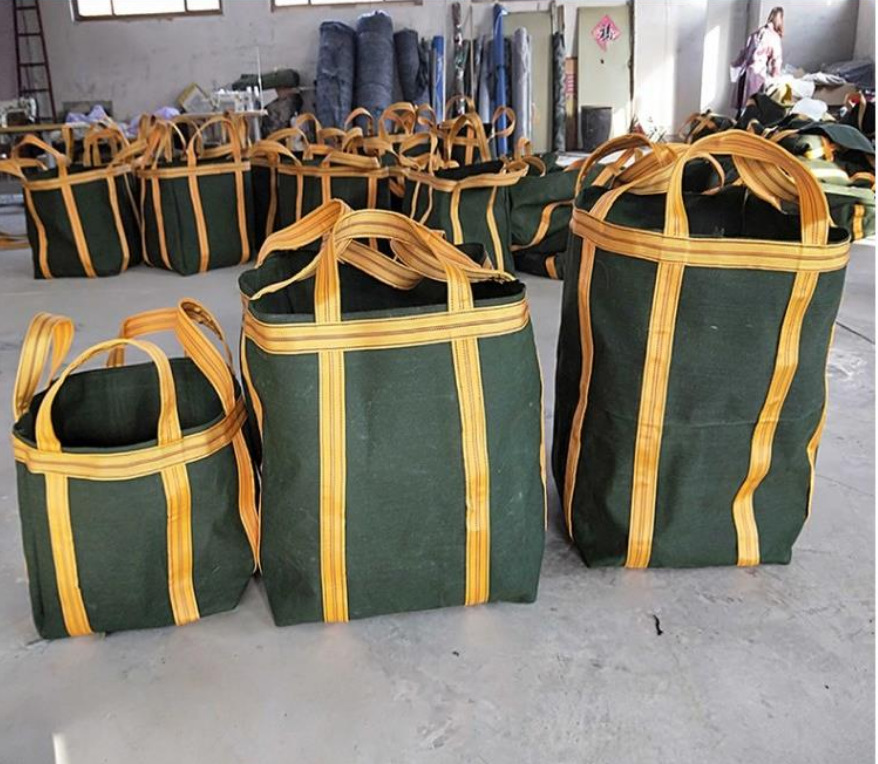 厂家批发帆布吨袋吨包 吊装带加密加厚耐磨高空吊物袋吨袋太空袋