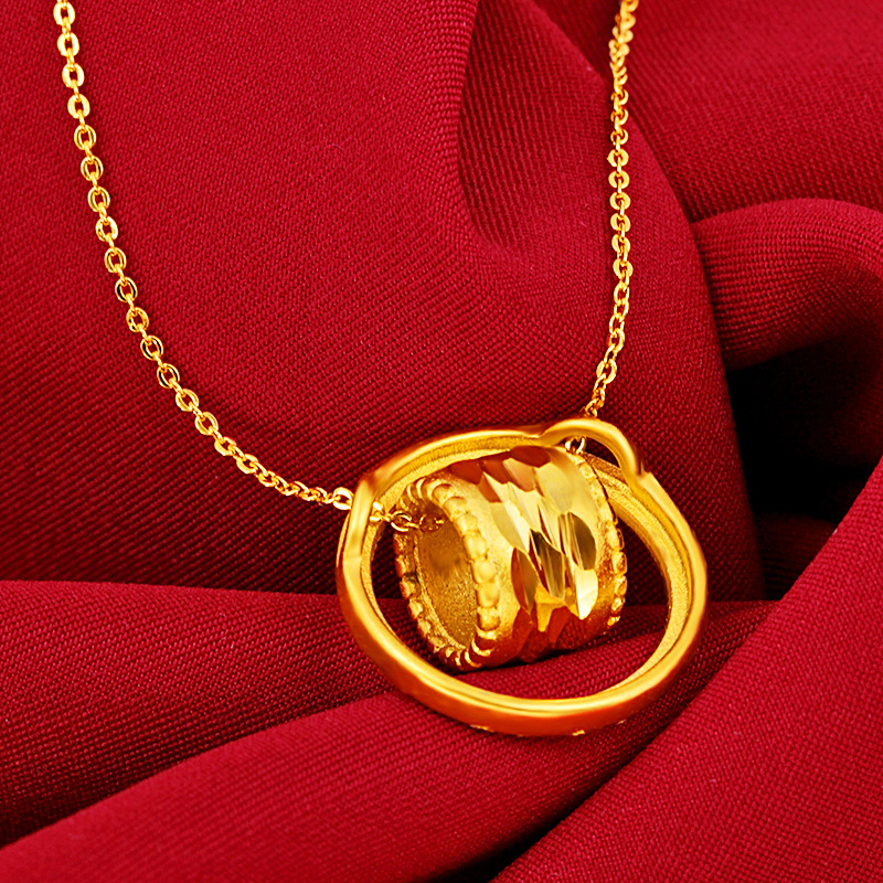 黄铜真空镀金首饰 仿金饰品 钛金灵动项链坠 越南沙金吊坠女-阿里巴巴