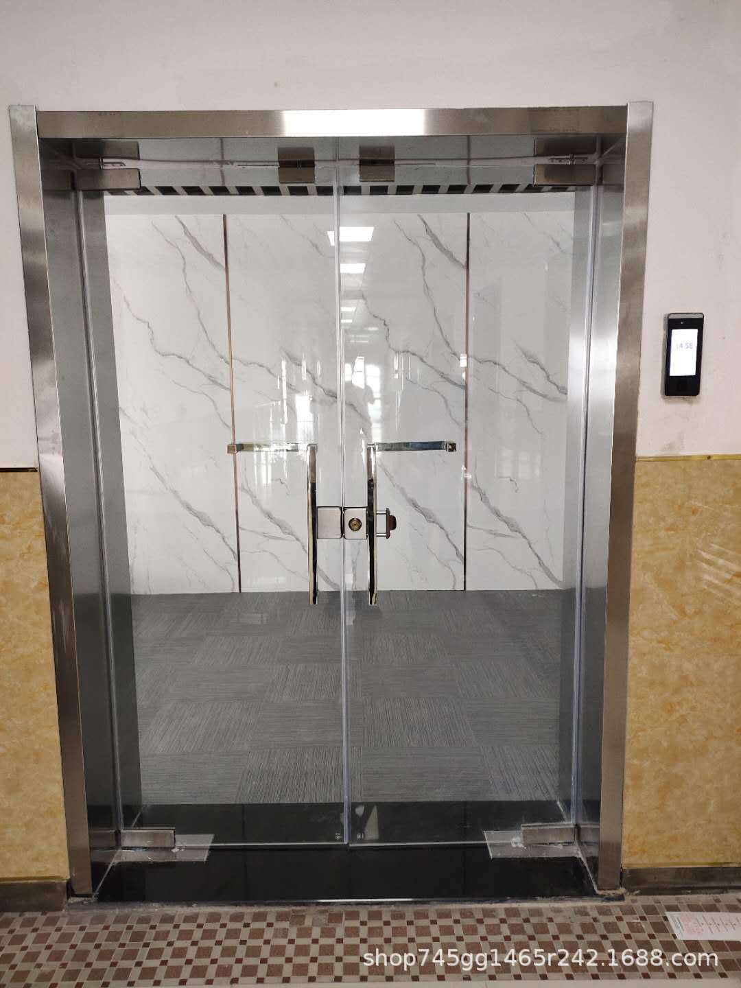 玻璃门双玻百叶高隔办公室隔断单玻磨砂玻璃隔断制作安装