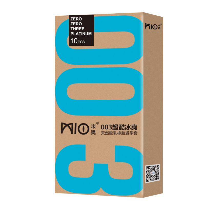 厂价直供米奥003系列安全套透明质酸大油量冰爽避孕套