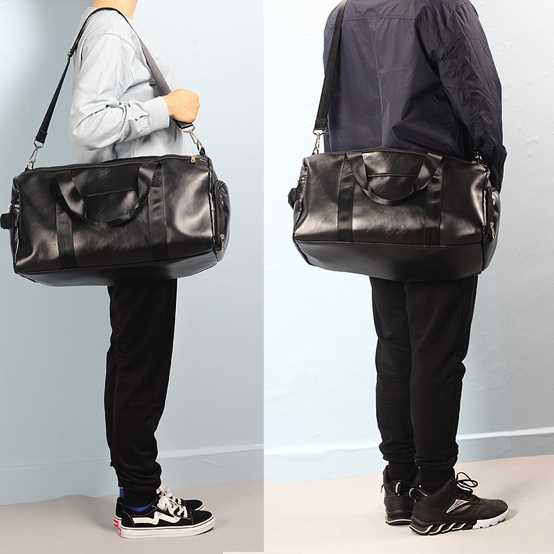 Men's Crossbody Shoulder Bag Short-Distance Handbag Travel Bag Men's Fitness Bag Wet and Dry Separation Sports Bag Men's Travel