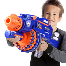 抖音同款儿童射击带靶电动软弹枪对战连发手枪阻击枪跨境热供玩具