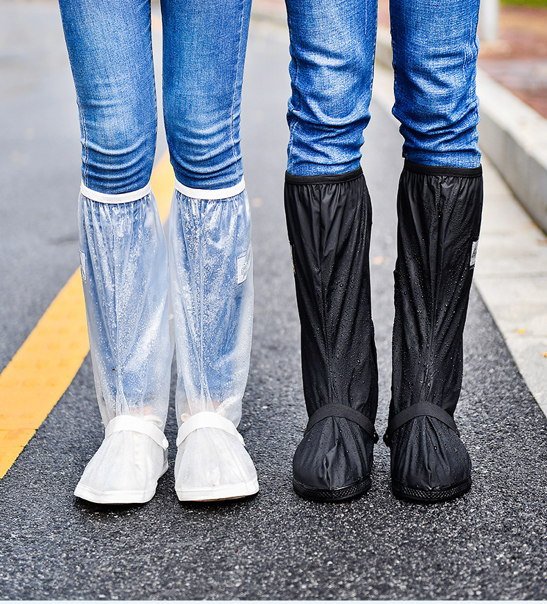 雨鞋防水套雨靴下雨鞋子套防滑加厚耐磨儿童水鞋透明高筒时尚男女