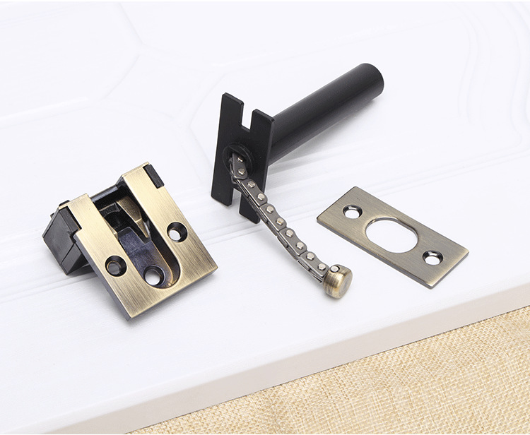 暗藏式防盗链暗装式安全锁门房门插销防盗扣隐形扣隐藏式防盗门栓