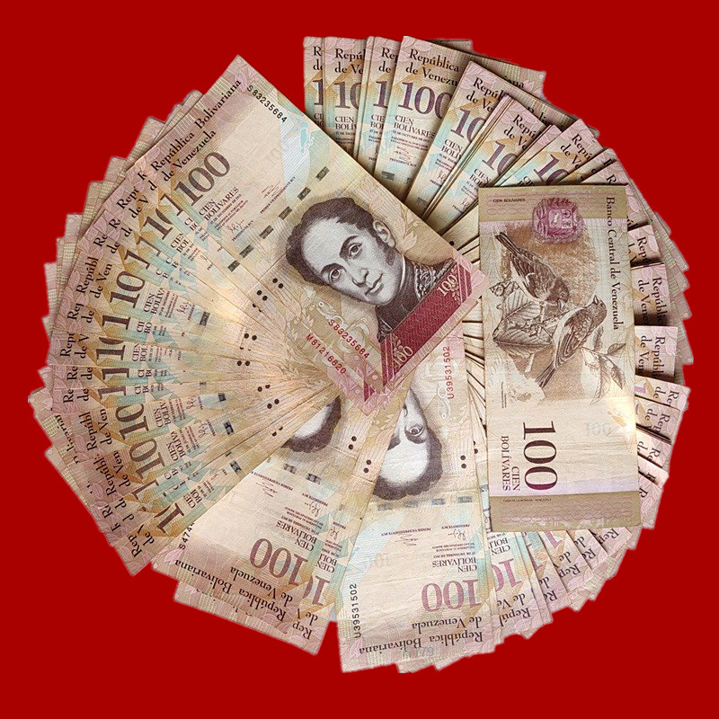 保真外国钱币委内瑞拉100元旧版纸币九成新收藏促销礼物礼品赠品