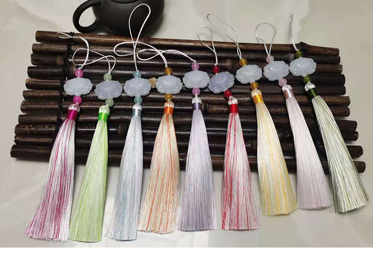 古风扇子流苏扇坠折扇吊穗配饰汉服旗袍吊坠饰品渐变diy穗子挂件