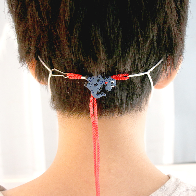 跨境爆款防掉口罩绳挂耳挂防勒耳调节硅胶口罩绳链延长口罩带挂绳-阿