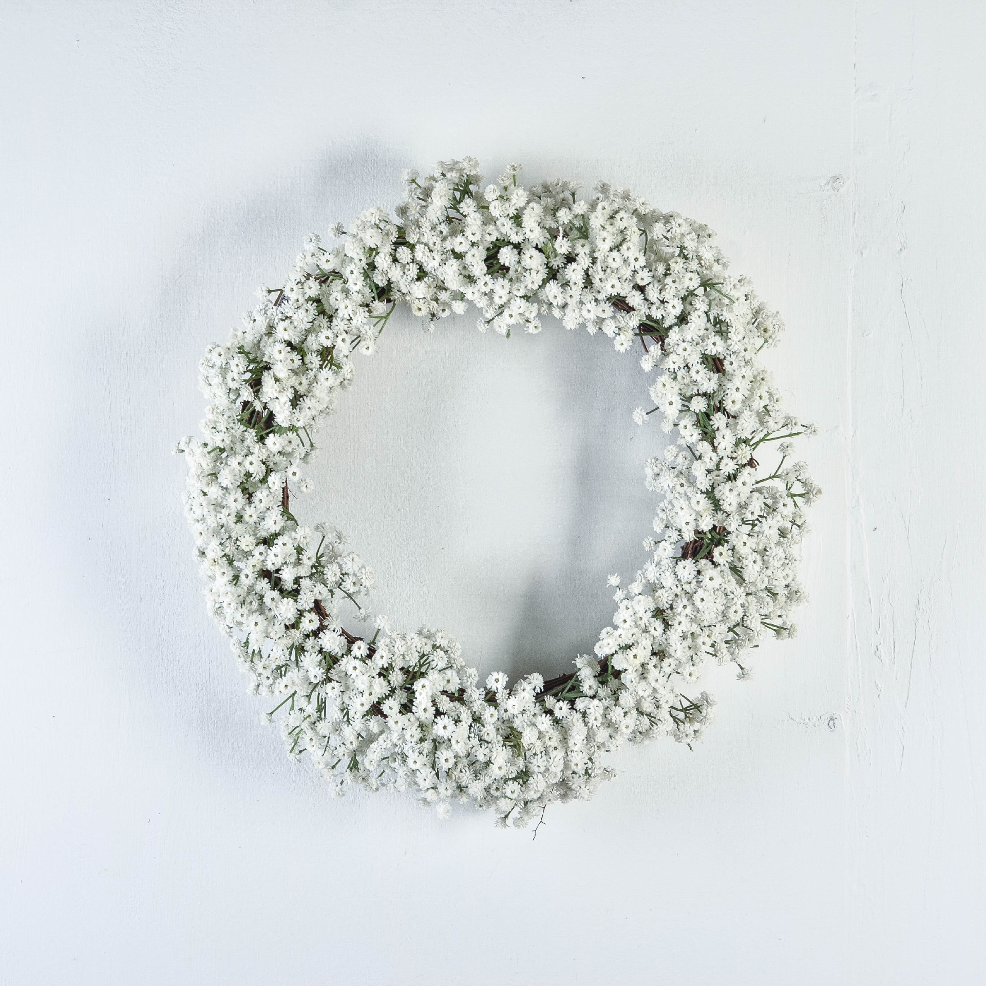 田园风满天星塑胶手感花环美式婚庆现场布置亚马逊装饰拍摄道具