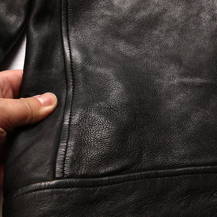 真皮皮衣男 春秋立领休闲机车水洗植鞣绵羊皮夹克