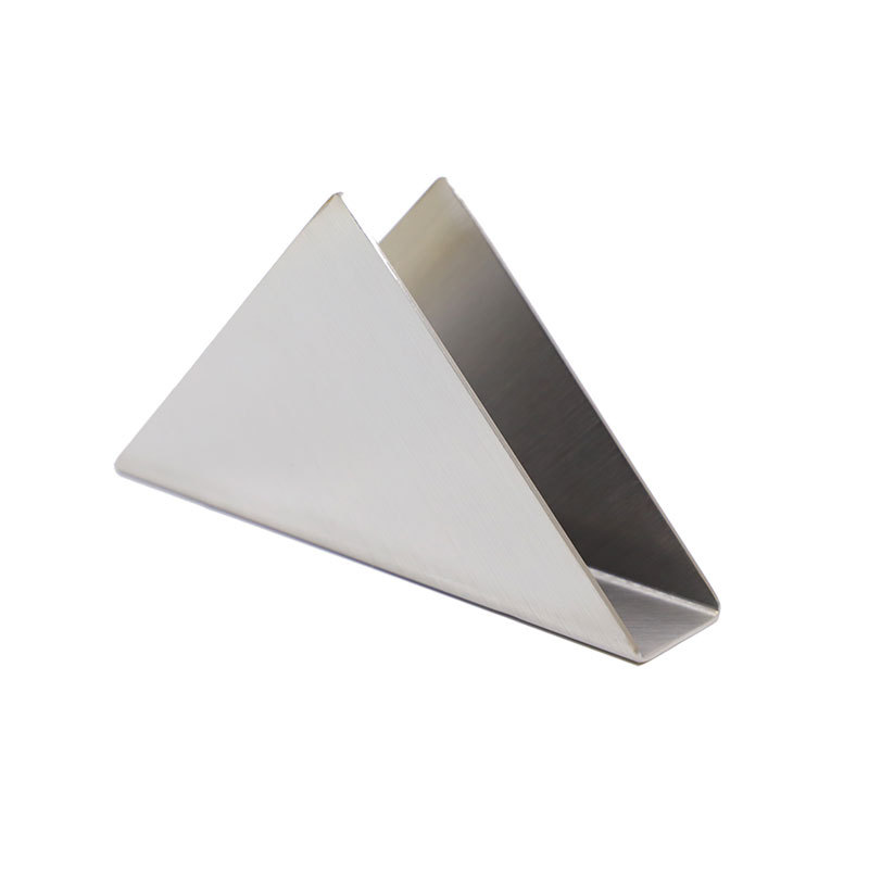 Nordic Gold Stainless Steel Triangle Vertical Tissue Holder Restaurant Hotel Metal Tissue Holder Paperboard Tissue Holder