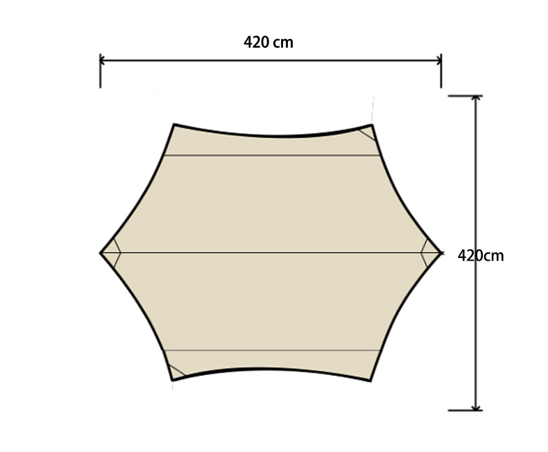 户外天幕防雨防紫外线遮阳博庭露营野餐野营六角蝶形天幕