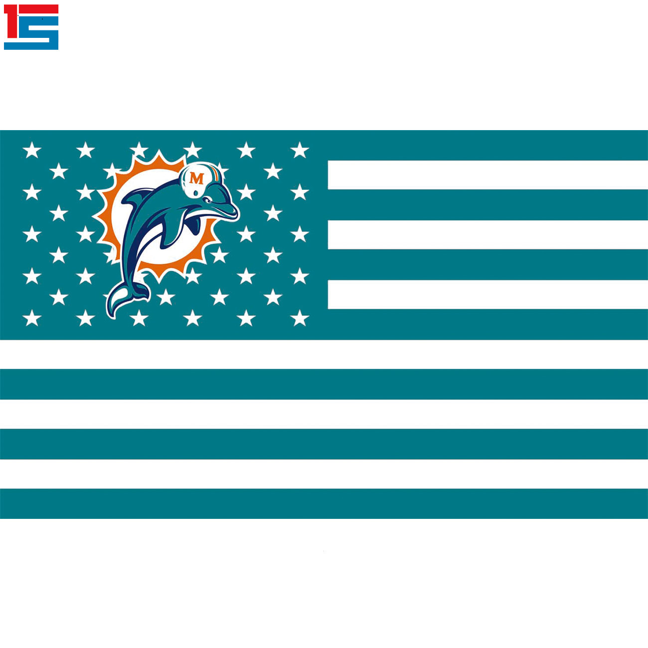 nfl 迈阿密海豚队旗帜 miami dolphins flag 橄榄队球迷旗帜