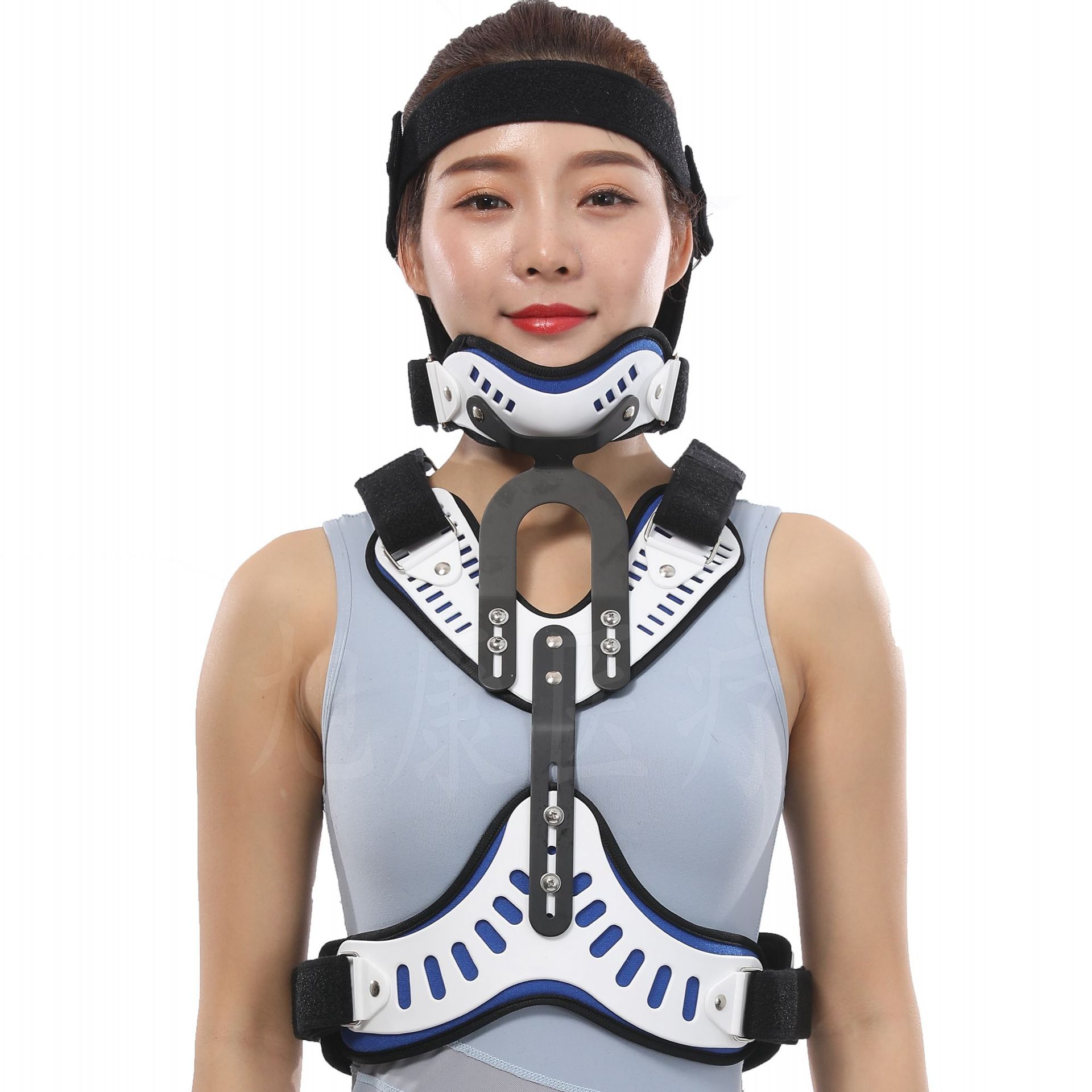 旭康可调式头颈胸固定支具 颈椎骨折复位支架 歪脖矫正器