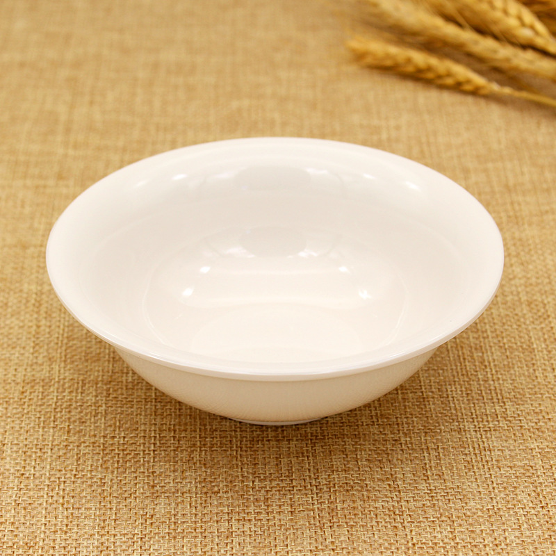 a5密胺斗碗纯白色米饭碗沙拉碗盛菜碗汤碗面碗汤粉碗酒店摆台翅碗