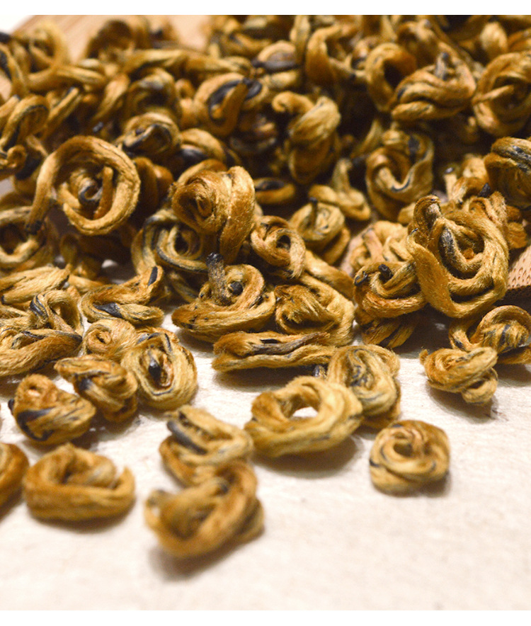 【蜜香金螺红茶】头春凤庆工艺蜜香金螺500克散装 红碧螺金螺红茶