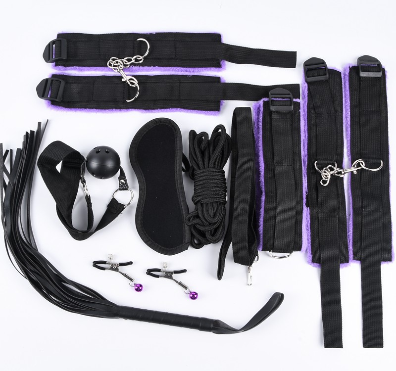 外贸爆款情趣组合sm捆绑束缚成人套装8件套床上另类调教性玩具厂