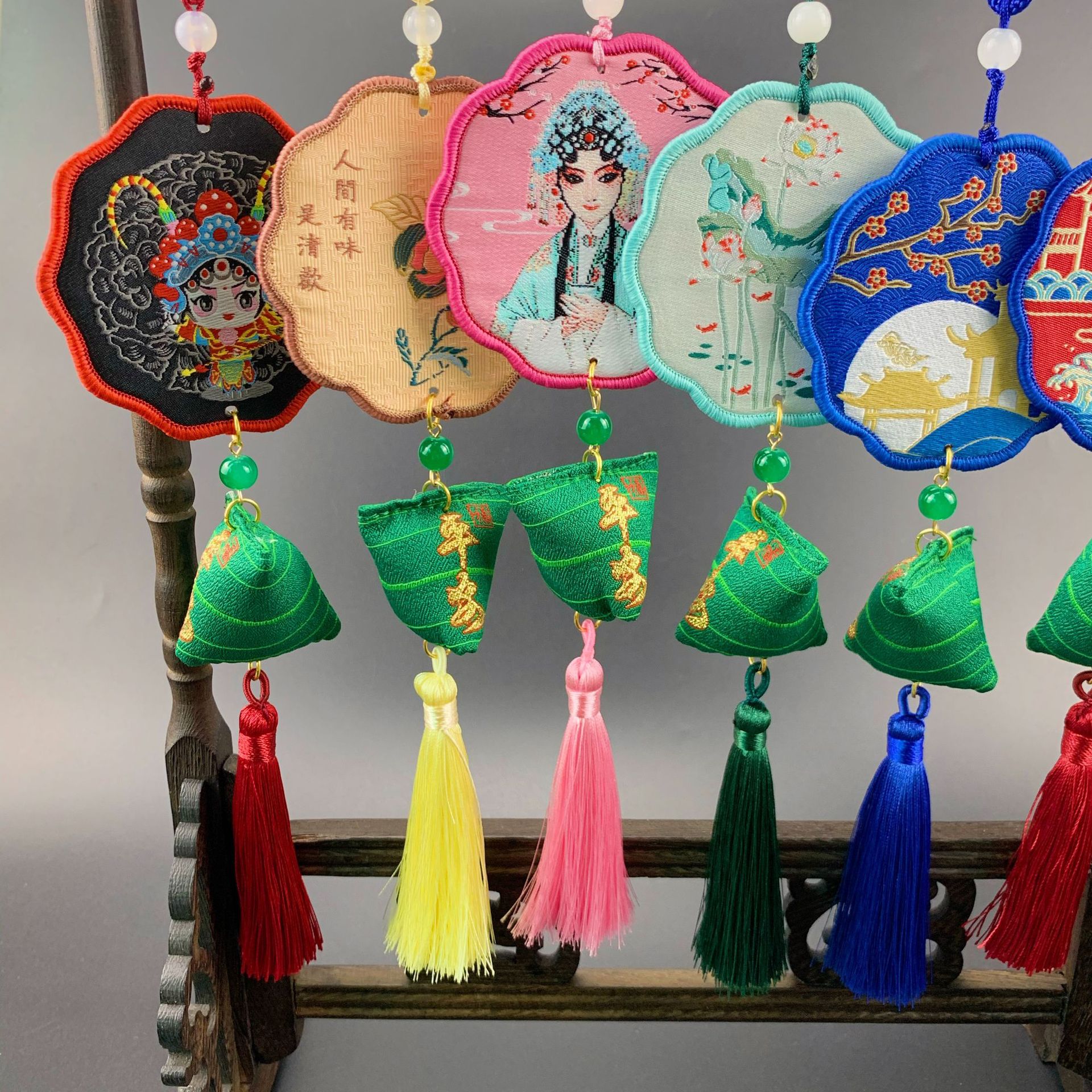 端午五月节草药粽香包批发中国风车包挂件手工香囊香包祈福平安粽