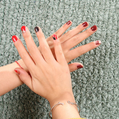 舞台演出化妆道具指甲美化道具美甲贴指甲贴纸舞会美甲舞台常备品