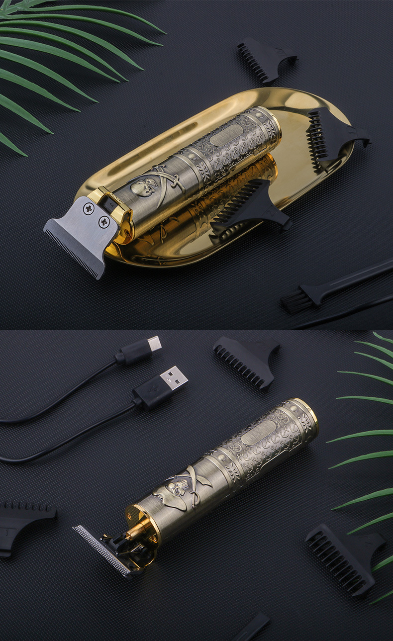 新款电动理发器男士电推剪复古t9佛头雕刻造型油头剪厂家直销现货